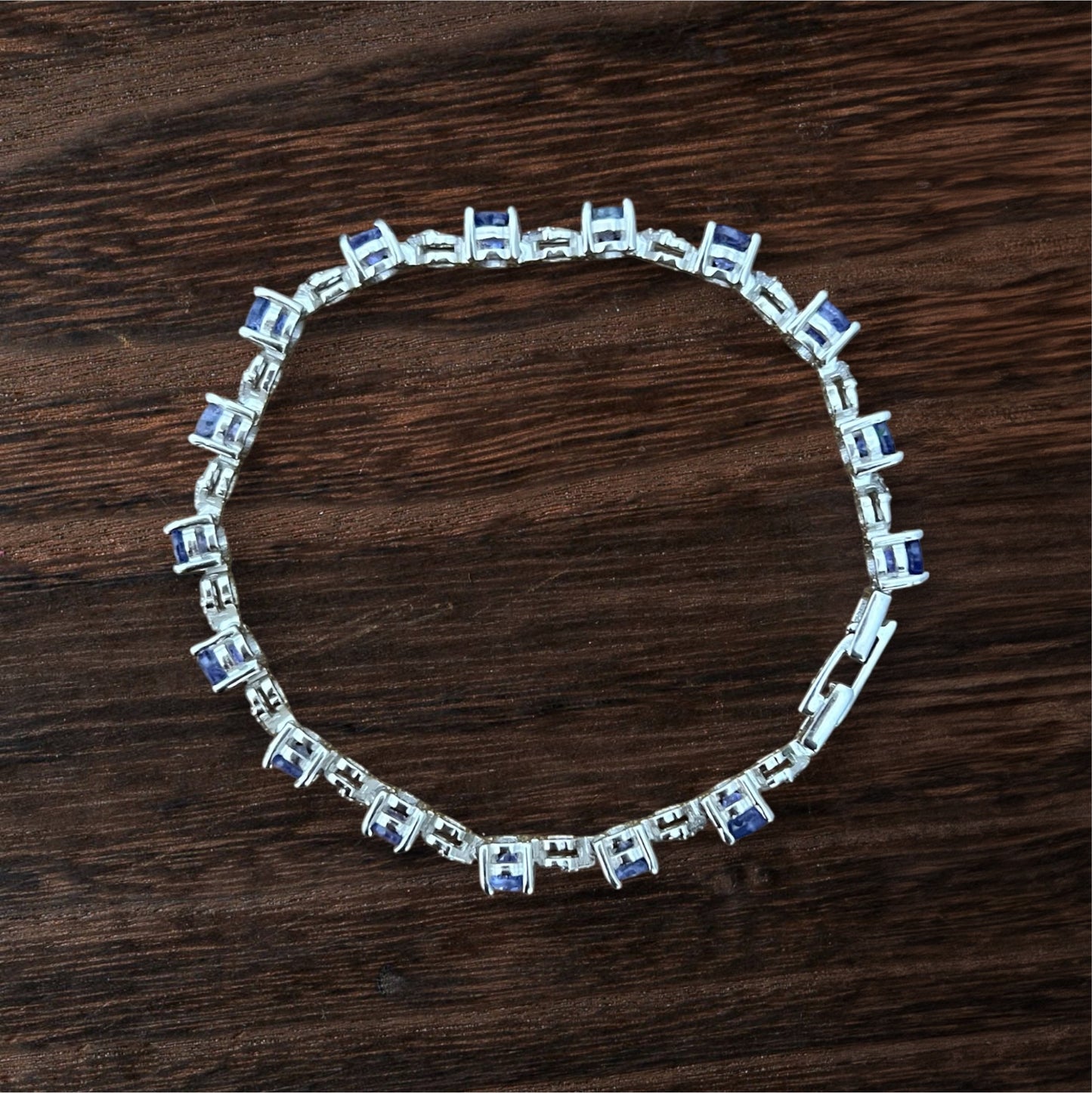 Reine de l'Aube – Bracelet en tanzanite naturelle en argent 925