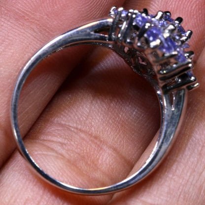 Royal Mist – Bague en tanzanite naturelle en argent 925, taille 10