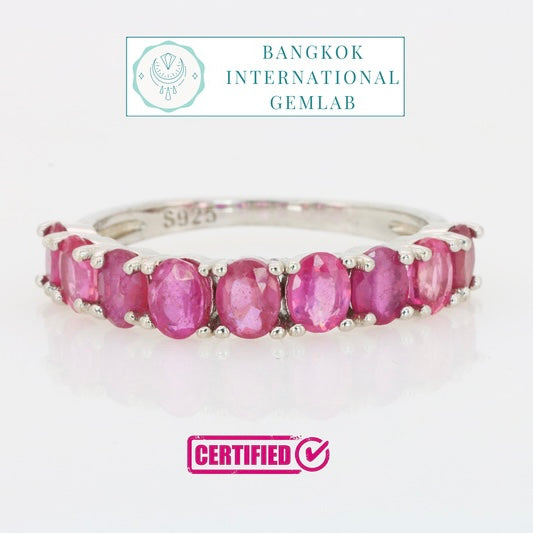 Paixão Birmanesa – Anel de Prata 925 com Rubis Naturais Certificados