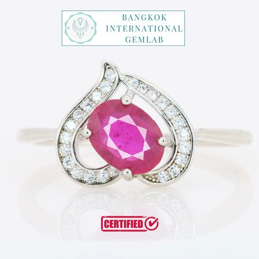 Crimson Heartbeat – Anel de prata 925 com rubi birmanês natural