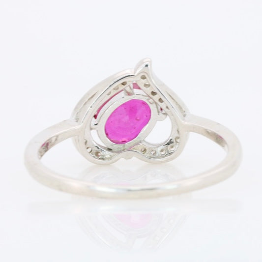 Crimson Heartbeat – Anel de prata 925 com rubi birmanês natural