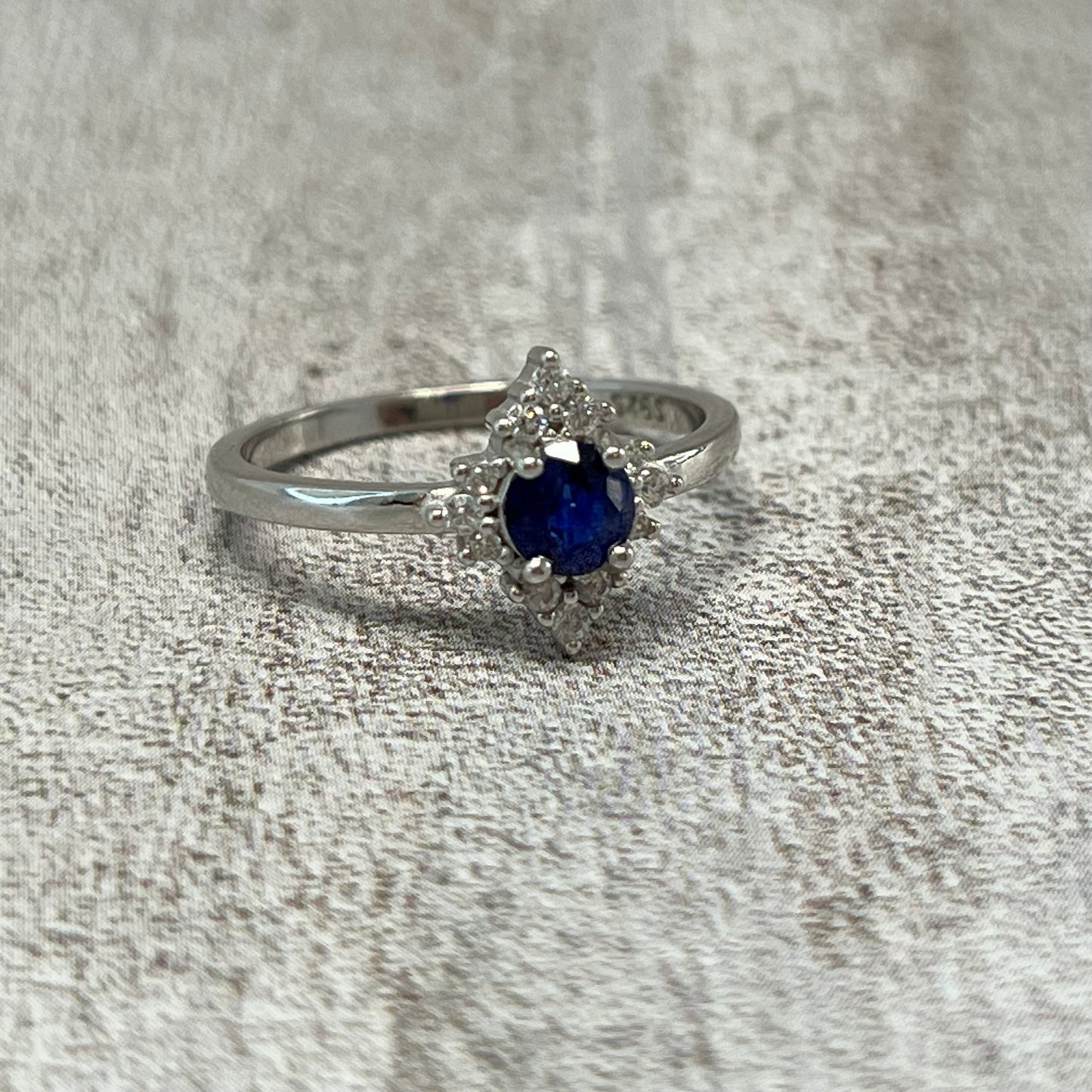 Sweet Fire – Bague en argent 925 avec saphir de laboratoire