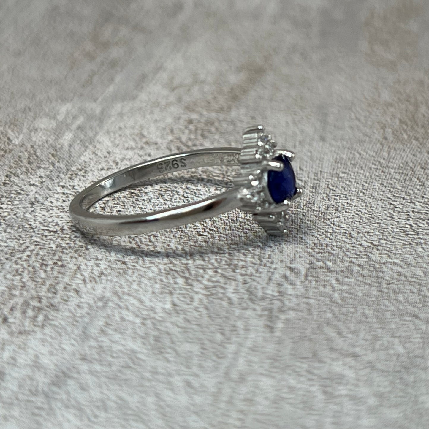 Sweet Fire – Bague en argent 925 avec saphir de laboratoire