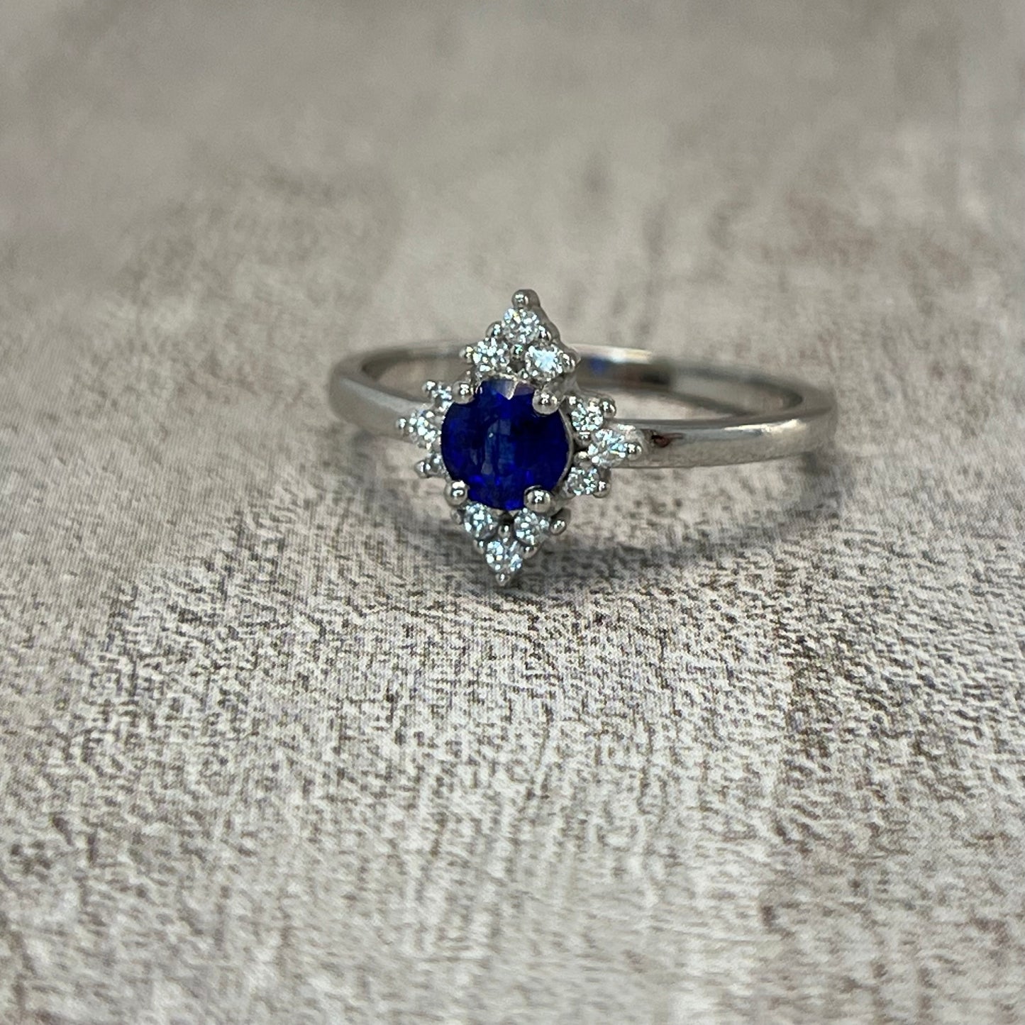Sweet Fire – Bague en argent 925 avec saphir de laboratoire