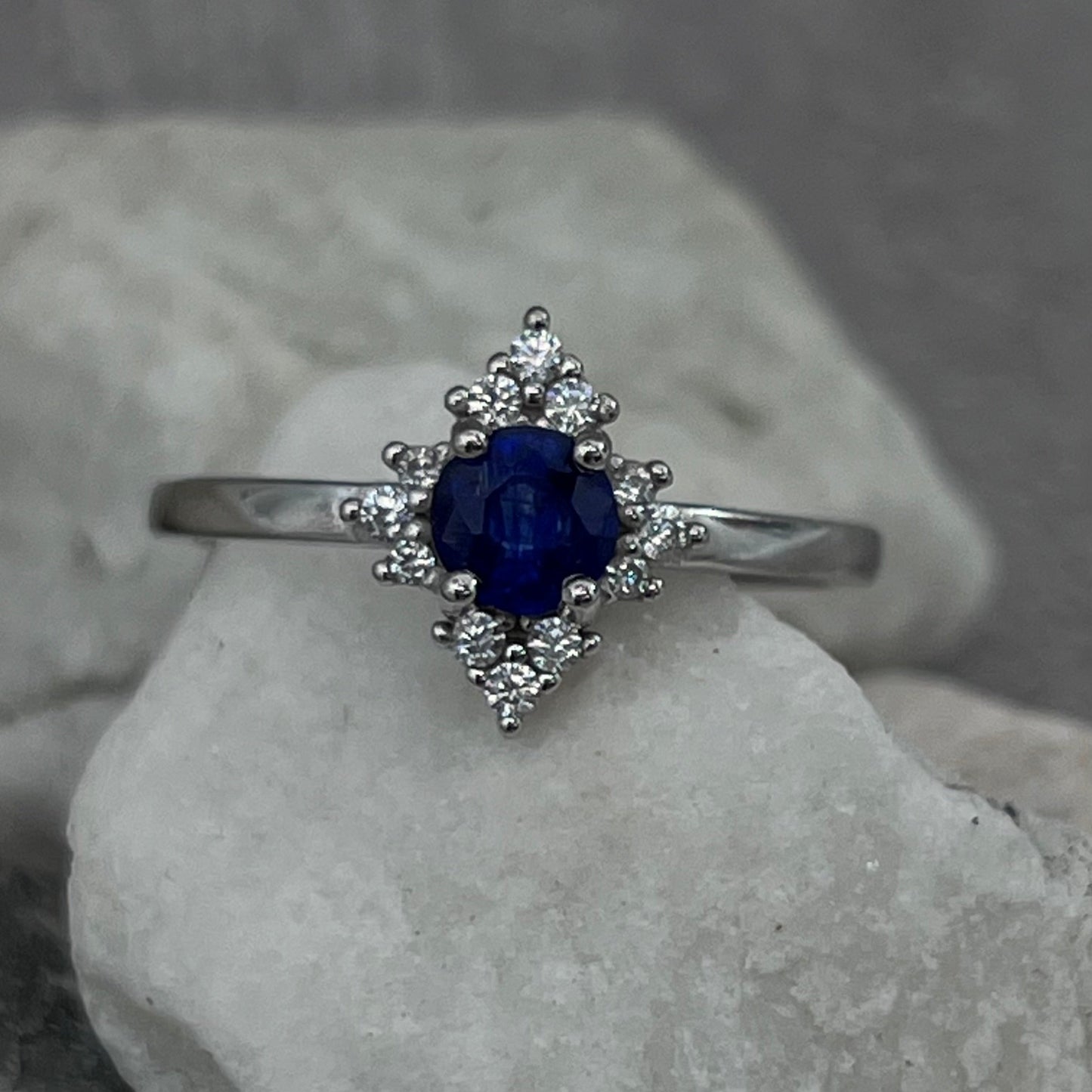 Sweet Fire – Bague en argent 925 avec saphir de laboratoire