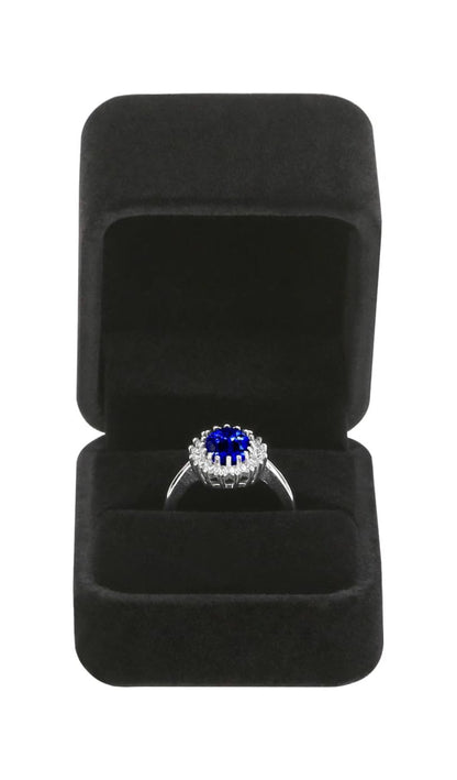 Sweet Fire – Bague en argent 925 avec saphir de laboratoire