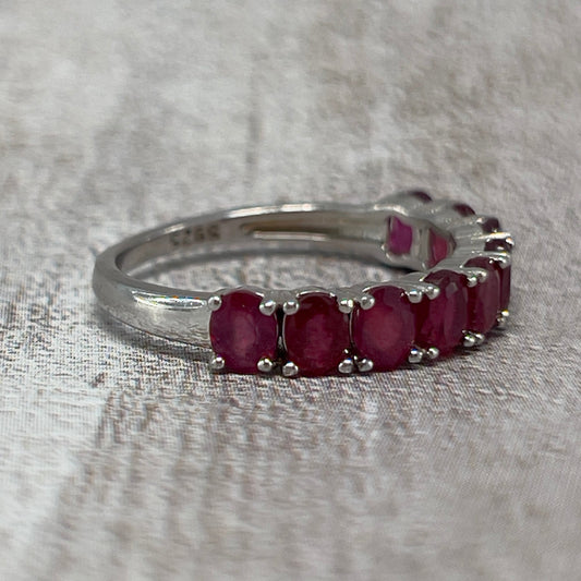 Passion birmane – Bague en argent 925 avec rubis naturels certifiés