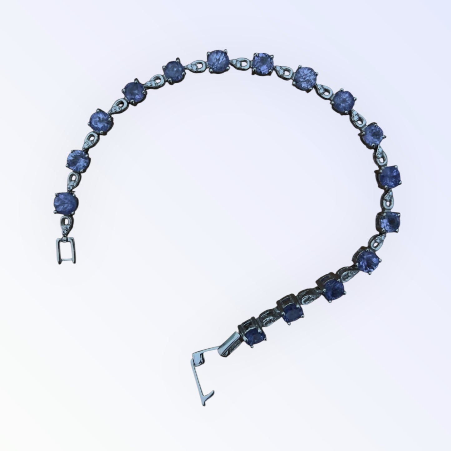 Reine de l'Aube – Bracelet en tanzanite naturelle en argent 925
