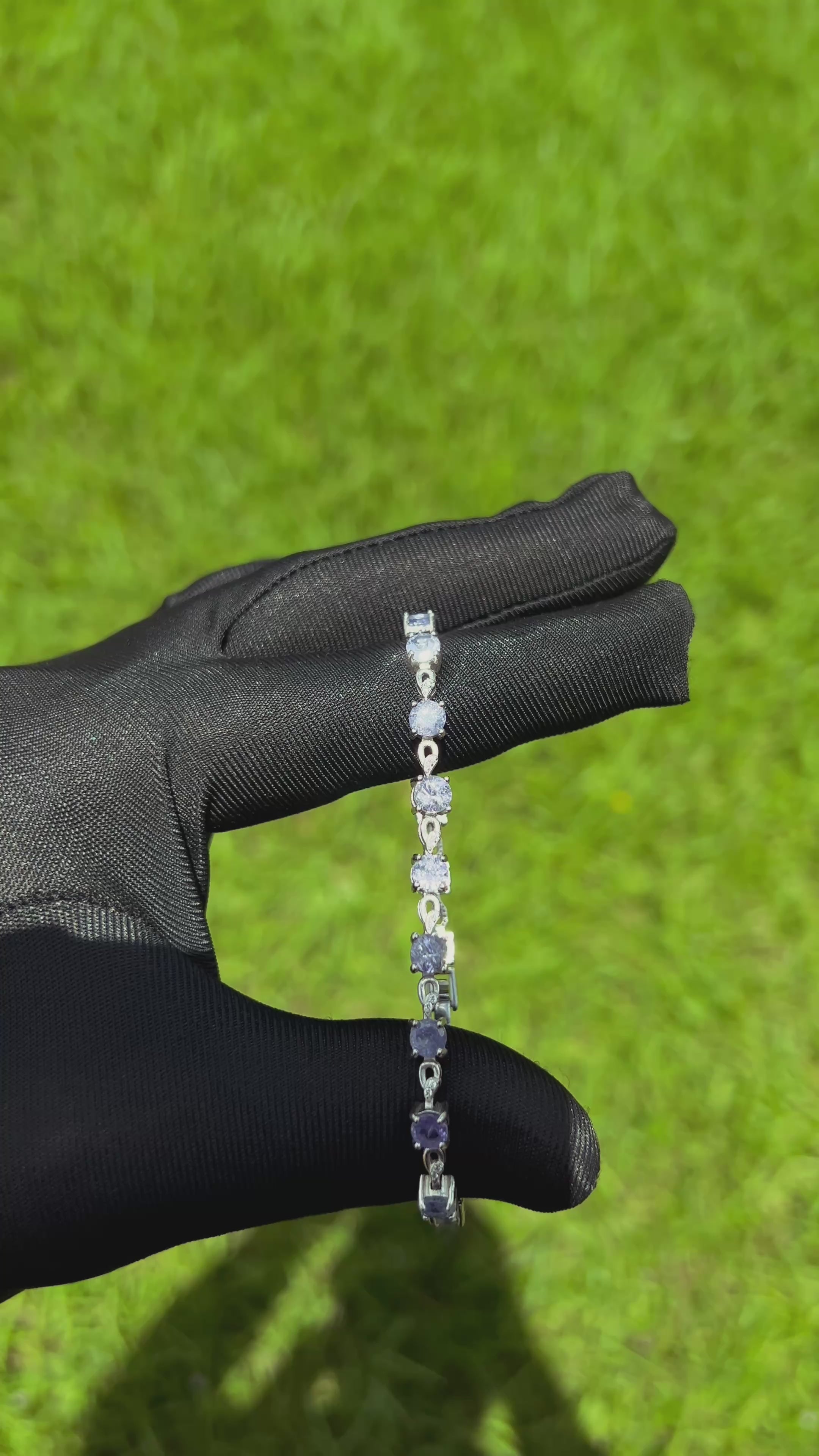 Rainha do Amanhecer – Pulseira de Tanzanita Natural em Prata 925